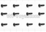HBX 12883 Screws Parts-Round Head Self Tapping Screw(12pcs)-2.6X10mm Parts-S029,HBX 12883P Car Parts
