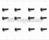 HBX 12883 Screws Parts-Round Head Self Tapping Screws(12pcs)-2.6X18mm Parts-S163,HBX 12883P Car Parts