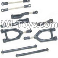 HBX 12885 Iron Hammer Front Upper or Rear Upper Swing Arm & Steering Linkage set & Servo Linkage Set & Servo shaft Parts-12003,HaiBoxing HBX 12885 Iron Hammer RC Car Spare Parts