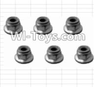 HBX 12885 Iron Hammer M4 Flange Lock Nut(6pcs) Parts-H003,HaiBoxing HBX 12885 Iron Hammer RC Car Spare Parts
