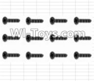 HBX 12885 Iron Hammer Countersunk Self Tapping Screws(12pcs)-2X15mm Parts-S011,HaiBoxing HBX 12885 Iron Hammer RC Car Spare Parts