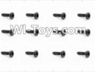 HBX 12885 Iron Hammer Pan Head Self Tapping Screw(12pcs)-2.6X8mm Parts-S018,HaiBoxing HBX 12885 Iron Hammer RC Car Spare Parts