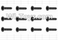 HBX 12885 Iron Hammer Countersunk Self Tapping Screw(12pcs)-2.6X8mm Parts-S020,HaiBoxing HBX 12885 Iron Hammer RC Car Spare Parts