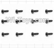 HBX 12885 Iron Hammer Round Head Self Tapping Screw(12pcs)-2.6X6mm Parts-S089,HaiBoxing HBX 12885 Iron Hammer RC Car Spare Parts