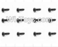 HBX 12885 Iron Hammer Round Head Self Tapping Screws(12pcs)-2.6X12mm Parts-S161,HaiBoxing HBX 12885 Iron Hammer RC Car Spare Parts