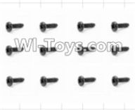 HBX 12885 Iron Hammer Round Head Self Tapping Screws(12pcs)-2.6X18mm Parts-S163,HaiBoxing HBX 12885 Iron Hammer RC Car Spare Parts
