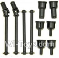 HBX 12891 Dune Thunder Front and Rear Drive Shaft Kit(Dog bones)-4pcs & Dogbone Cups(6pcs) 12604R,1/12 HaiBoXing HBX 12891 Dune ThunderRC Truck Parts