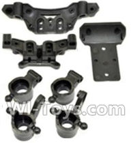 HBX 12891 Front And Rear shockproof board,Shock Absorbers board & Rear wheel seat(2pcs) & Steering Cup(2pcs) 12605R