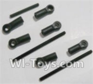 HBX 12891 Front Steering link rod(2pcs) & Servo link rod(1pcs) 12610,1/12 HaiBoXing HBX 12891 Dune ThunderRC Truck Parts