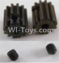 HBX 12891 Dune Thunder Motor Pinion Gears 12T(12 Teeth) & Set Screws-3X3mm(2pcs) 12060,1/12 HaiBoXing HBX 12891 Dune ThunderRC Truck Parts