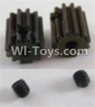 HBX 12891 Dune Thunder Motor Pinion Gears 13T(13 Teeth)& Set Screws-3X3mm(2pcs) 12026,1/12 HaiBoXing HBX 12891 Dune ThunderRC Truck Parts