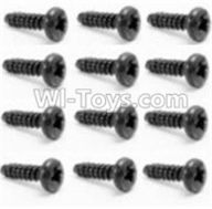 HBX 12891 Dune Thunder Round Head Self Tapping Screw-2.6x8mm(12PCS) S018,1/12 HaiBoXing HBX 12891 Dune ThunderRC Truck Parts
