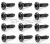 HBX 12891 Dune Thunder Round Head Self Tapping Screw-2.6X10mm(12PCS) S029,1/12 HaiBoXing HBX 12891 Dune ThunderRC Truck Parts