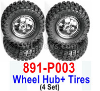 HBX 12895 Wheels Complete. It includes the 4 set Wheels and Tires. The replace accessories number is 891-P003