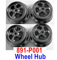 HBX 12895 Wheel Rims, Wheel Hubs, Total 4pcs. Not include the Tires. The replace accessories number is 891-P001