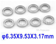 HBX 16889 Ball Bearings (6.35X9.53X3.17mm)-635953-8pcs,HaiBoXing HBX 16889 Parts,HBX 1/16 Car Parts