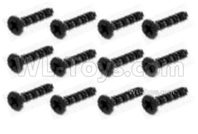 HBX 16889 Countersunk Self Tapping KBHO2.3X6mm-S128,Total 12pcs,HaiBoXing HBX 16889 Parts,HBX 1/16 Car Parts