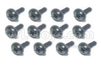 HBX 16889 Flange Head Self Tapping Screws PWTHO2.6x12mm-S227,Total 12pcs,HaiBoXing HBX 16889 Parts,HBX 1/16 Car Parts