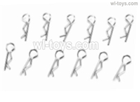 HBX 16890 DESTROYER Parts R-Clips.RC Car body Clips. R-Shape Fixed Pin for the Body shell cover.Total 12pcs.H166.