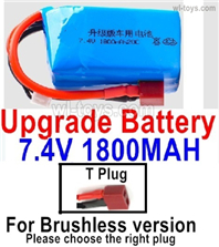 HBX 16890 DESTROYER Parts Upgrade Battery.Upgrade 7.4V 1800mah 20C Battery.1pcs.57X30X30mm,97g.