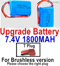 HBX 16890 DESTROYER Parts Upgrade RC Battery Packs.Upgrade 7.4V 1800mah Lipo 20C Battery.2pcs.57X30X30mm,97g.