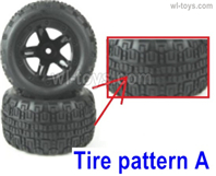 HBX 16890 DESTROYER Parts Tires Wheel Complete,M16038.Total 2 set.The Tire Tread is Pattern A.