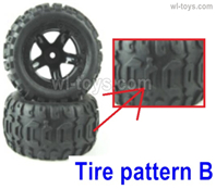 HBX 16890 DESTROYER Parts M16055 Tires Wheel Complete,Total 2 set.The Tire Tread is Pattern B.