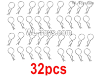 HaiBoXing HBX 18857 Upgrade Parts H021 32pcs Body Clips.R-Clips,RC Car body clips.HaiBoXing 1/16 RC Car Parts.HBX 1/16 RC Car Parts.