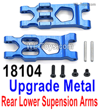 HaiBoXing HBX 18858 Upgrade Parts 18104 Metal Rear Lower Supension Arms,Metal Rear Lower Swing Arms.HBX 1/16 RC Car Parts.