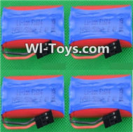 HaiBoXing 2098B Spare Parts-01-02 24971 Official 6.4V 500MAH Battery(4pcs),,HBX 2198B Car Parts,HaiBoXing 1:24 2198B RC Truck Spare parts Accessories,HBX 1/24 2198B 4WD High Speed Buggy Parts