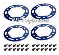 HaiBoXing 2098B Spare Parts-18 24967 Aluminum Wheel Hub Frames(4pcs) & Mount Screws(24pcs)-1.5x4mm,,HBX 2198B Car Parts,HaiBoXing 1:24 2198B RC Truck Spare parts Accessories,HBX 1/24 2198B 4WD High Speed Buggy Parts