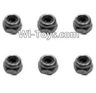 HaiBoXing 2098B Spare Parts-42 H017 Lock Nut-M2.5(6pcs),,HBX 2198B Car Parts,HaiBoXing 1:24 2198B RC Truck Spare parts Accessories,HBX 1/24 2198B 4WD High Speed Buggy Parts