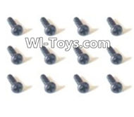 HaiBoXing 2098B Spare Parts-47 24752 Pan Head Self Tapping Screw(12PCS)-1.4x2.3mm,,HBX 2198B Car Parts,HaiBoXing 1:24 2198B RC Truck Spare parts Accessories,HBX 1/24 2198B 4WD High Speed Buggy Parts