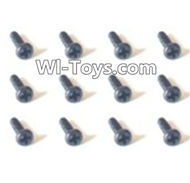 HaiBoXing 2098B Spare Parts-50 24756 Pan Head Screws(12PCS)-2x6mm,,HBX 2198B Car Parts,HaiBoXing 1:24 2198B RC Truck Spare parts Accessories,HBX 1/24 2198B 4WD High Speed Buggy Parts