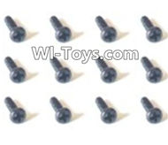HaiBoXing 2098B Spare Parts-53 24760 Countersunk head Self Tapping Screws(12PCS)-2x6mm,,HBX 2198B Car Parts,HaiBoXing 1:24 2198B RC Truck Spare parts Accessories,HBX 1/24 2198B 4WD High Speed Buggy Parts