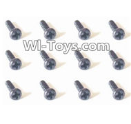 HaiBoXing 2098B Spare Parts-57 24772 Pan Head Self Tapping Screw(12PCS)-2.3x6mm,,HBX 2198B Car Parts,HaiBoXing 1:24 2198B RC Truck Spare parts Accessories,HBX 1/24 2198B 4WD High Speed Buggy Parts