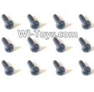 HaiBoXing 2098B Spare Parts-59 24774 Countersunk head Screws(12PCS)-2x6mm,,HBX 2198B Car Parts,HaiBoXing 1:24 2198B RC Truck Spare parts Accessories,HBX 1/24 2198B 4WD High Speed Buggy Parts