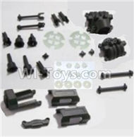 HBX 2118 Motor Seat & Battery Cover & Dogbones & Diff. Small Bevel Gears & Wheel Shafts & Outdrive Cups 25004R,HaiBoxing HBX 2118 Defensor RC Car Parts 1/24