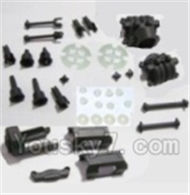 HBX 2128 Wildrider Motor Seat & Battery Cover & Dogbones & Diff. Small Bevel Gears & Wheel Shafts & Outdrive Cups 25004R,HaiBoXing HBX 2128 RC Car Parts 1/24