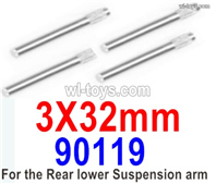 HBX 901A 901 FIREBOLT Parts 90119 Hinge Pins for the Rear Lower Suspension arm.Total 4pcs.HaiBoXing 901A 901 Replacement Accessories.