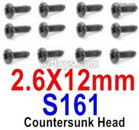 HBX 901A 901 FIREBOLT Parts S161 ound Head Self Tapping Screws.2.6X12mm.HaiBoXing 901A 901 Replacement Accessories.