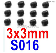 HBX 903A VANGUARD Parts S016 Grub Screw,M3X3 Set Screws, Total 12pcs.HaiBoXing 903A Replacement Accessories.