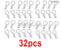 HBX 905A TWISTER Parts 32pcs Clips,R-Clips,90118 RC Car body Clips.RC Body clips.HaiBoXing 905A Replacement Accessories.