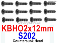 HBX 905A TWISTER Parts S202 Countersunk Head Screws,.2x12mm.HaiBoXing 905A Replacement Accessories.
