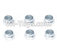 HBX T6 Lock Nut M3(6pcs) Parts H002,HaiBoXing HBX T6 1/6 RC Desert Buggy Parts,hbx T6 Hammerhead Parts