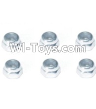 HBX T6 Lock Nut M2.5(6pcs) Parts H017,HaiBoXing HBX T6 1/6 RC Desert Buggy Parts,hbx T6 Hammerhead Parts