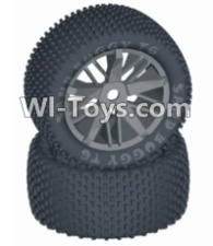 HBX T6 Rear Wheels Complete,Rear Wheels Assembly(2 Set) Parts TS059,HaiBoXing HBX T6 1/6 RC Desert Buggy Parts,hbx T6 Hammerhead Parts