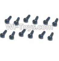 HBX T6 Hex. Recessed Pan Head Screws(TMH04x4mm)-12pcs Parts TS206,HaiBoXing HBX T6 1/6 RC Desert Buggy Parts,hbx T6 Hammerhead Parts