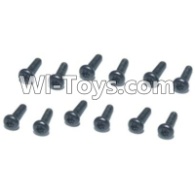 HBX T6 Hex. Recessed Pan Head Self Tapping Screws(TMH04x16mm)-12pcs Parts TS213,HaiBoXing HBX T6 1/6 RC Desert Buggy Parts,hbx T6 Hammerhead Parts