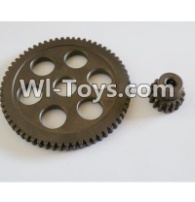 HBX T6 TS233 SPUR GEAR,Upgrade Steel gear unit(Big Gear + Small motor Gear) Parts TS233,HaiBoXing HBX T6 1/6 RC Desert Buggy Parts,hbx T6 Hammerhead Parts